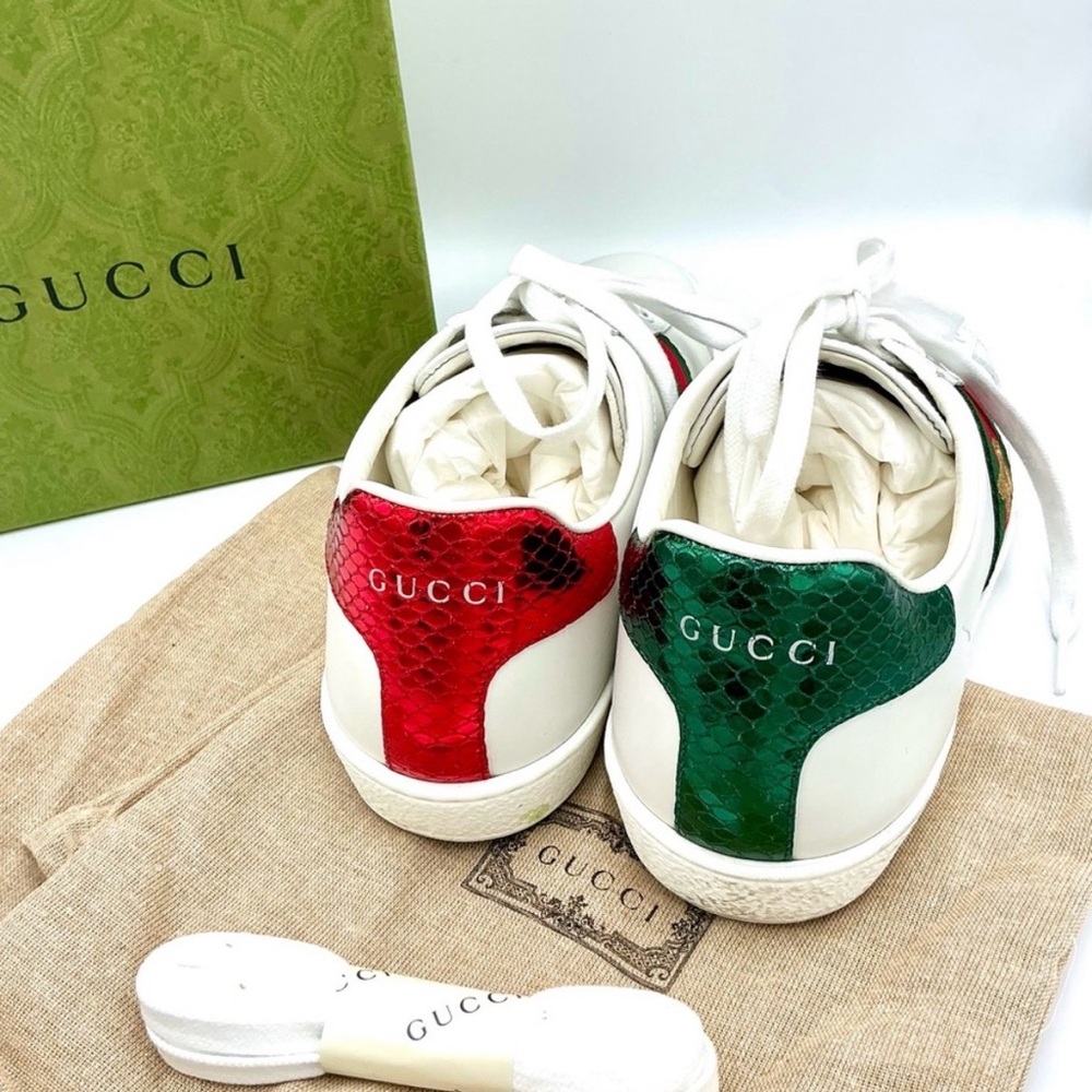 Gucci Women's Ace Sneakers with Bee Size:40 - Picture 2 of 5